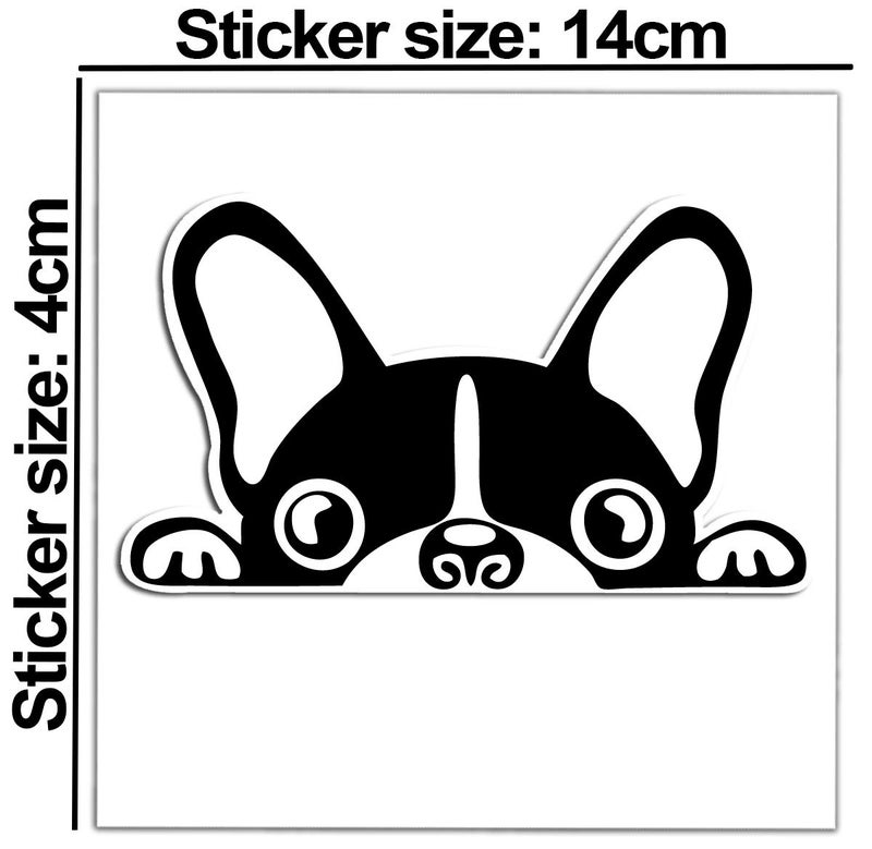 SkinoEu 1 x PVC French Bulldog Car Sticker Decal Gifts B 88 - Image 1